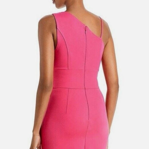 💋5 STAR RATED💋 LAVISH ALICE  Asymmetric Ponte Dress In Pink - Picture 5 of 6